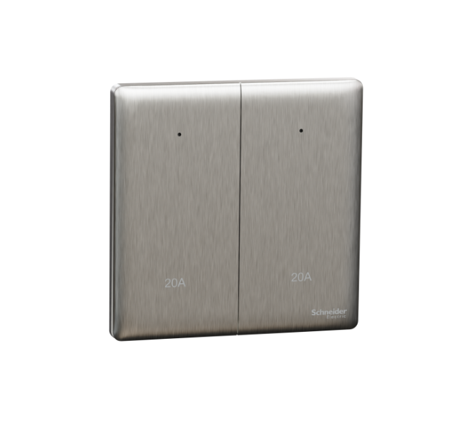 UNICA X 20A兩位雙極開關制連LED指示燈