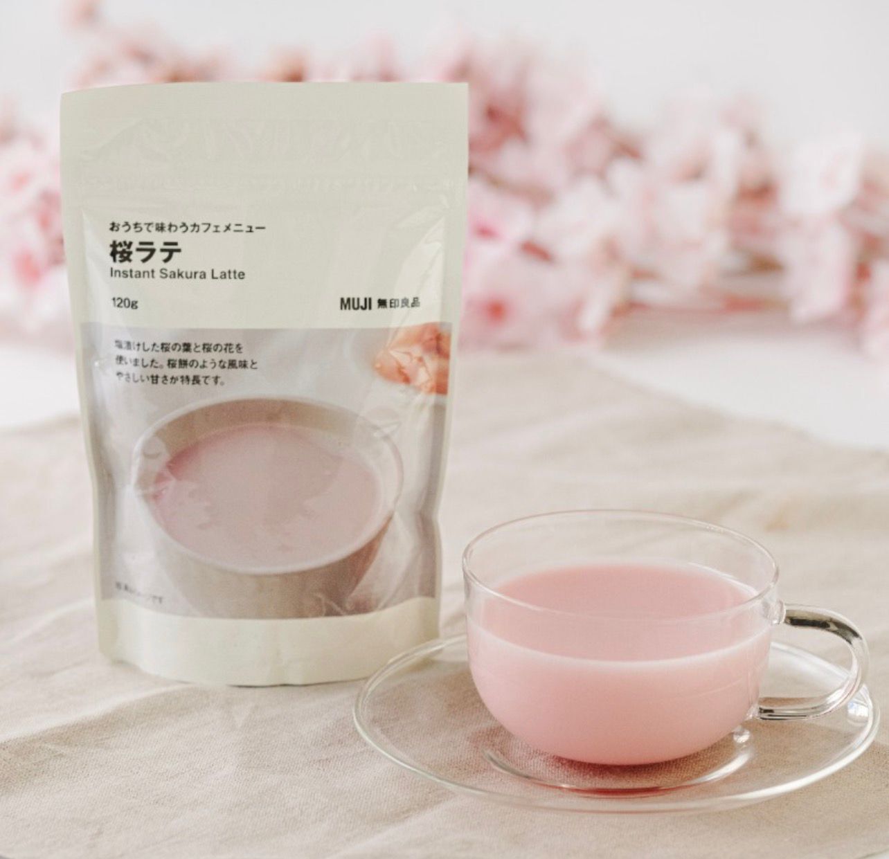 【預購】JN100918 無印良品MUJI 櫻花速溶拿鐵 120g