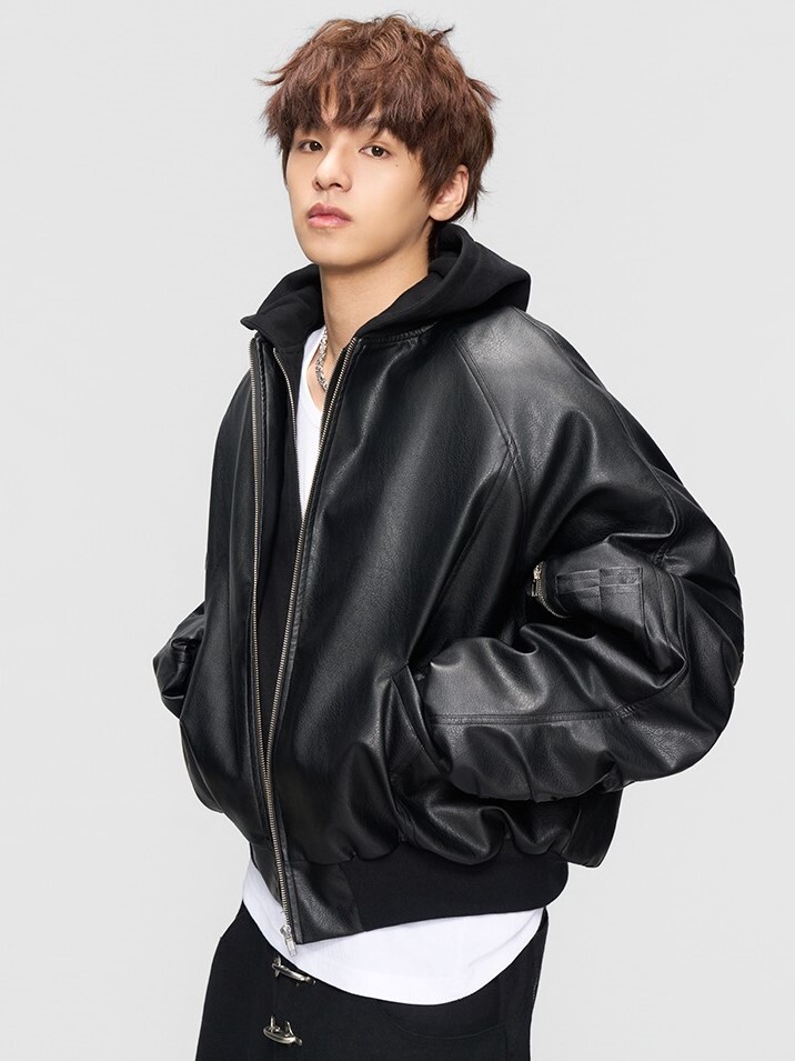 AFGK 假兩件 連帽款 飛行員夾克 外套 A FEW GOOD KIDS