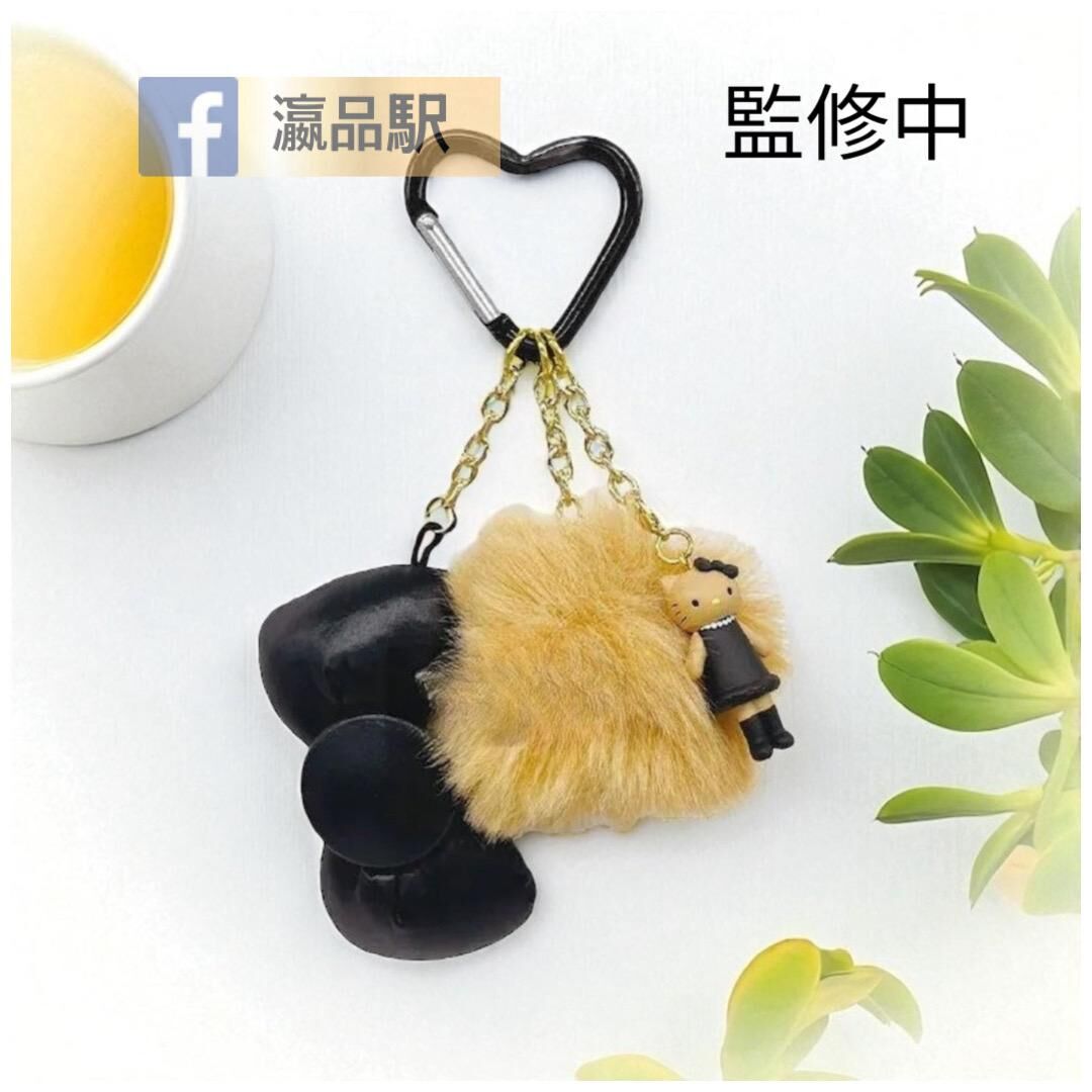 25147-KT Sanrio Hello Kitty 長腿系列蝴蝶結掛飾 黑色 #JP-NIC-KT74-01