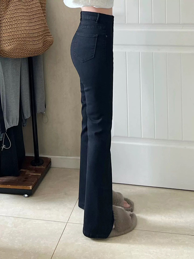 超美型微喇叭牛仔長褲-預購