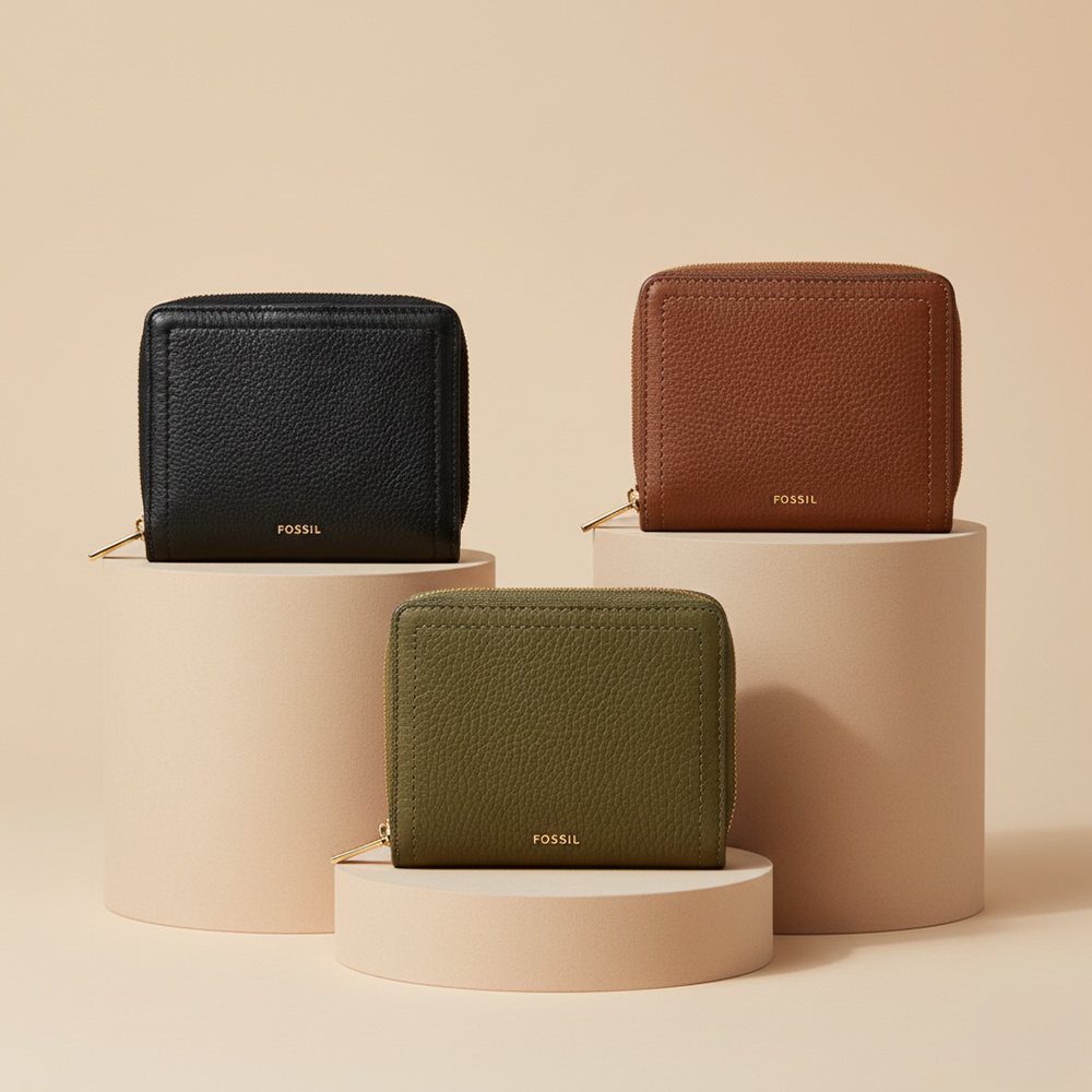 Logan 迷你多功能真皮RFID防盜短夾 (多色可選)