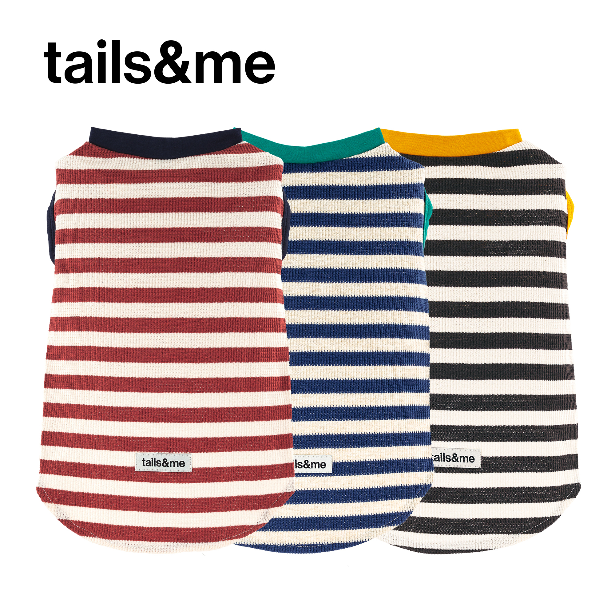 tails&me 尾巴與我｜經典寵物衣EH｜寵物條紋無袖背心 (共三色 / XS-XXL)