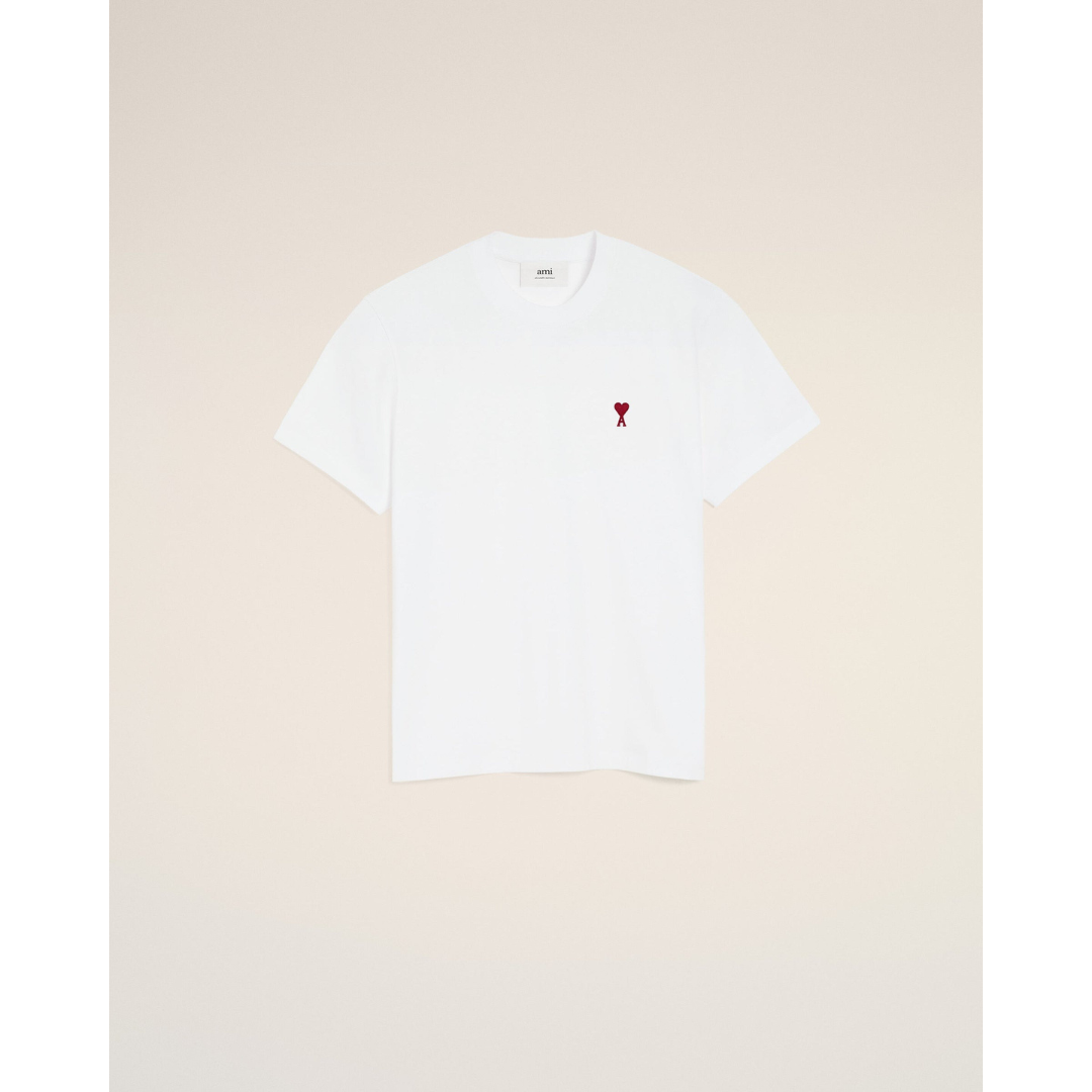 1LN1007-030 AMI Amide Coeur T-Shirt in Organic Cotton Jersey #BFUTS035-724-100 (C-BR-E)
