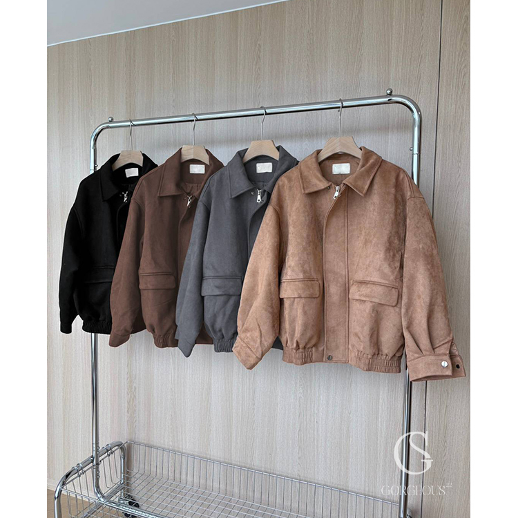 H56「自訂款飛行麂皮拉鍊外套」