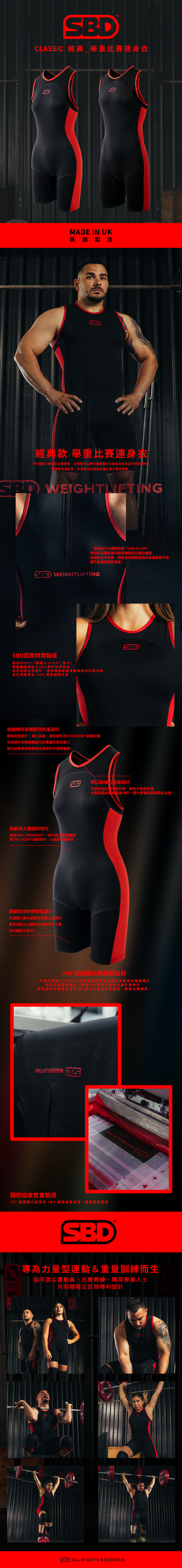 經典舉重比賽連身衣