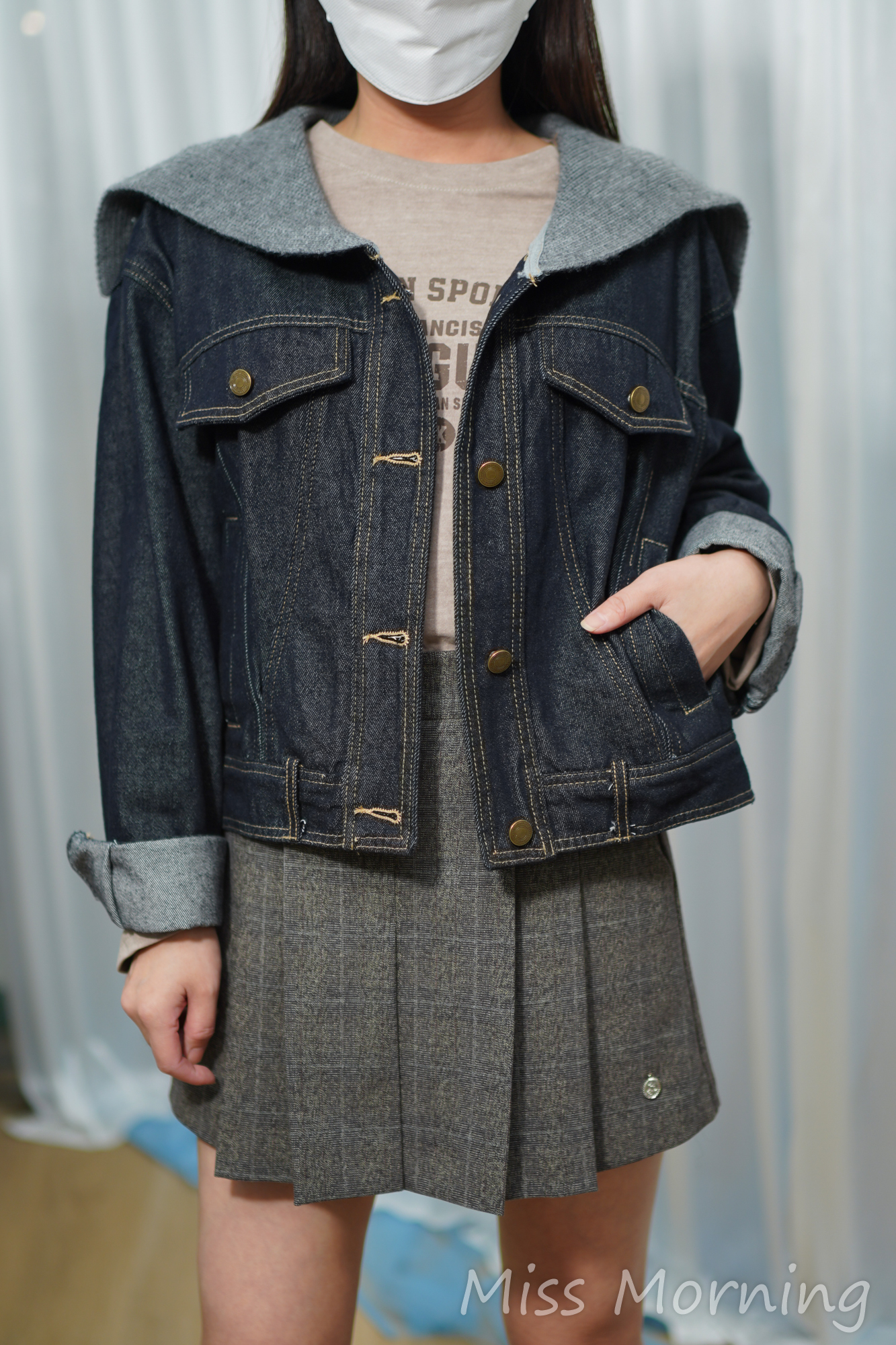 水手領牛仔褸(14840)