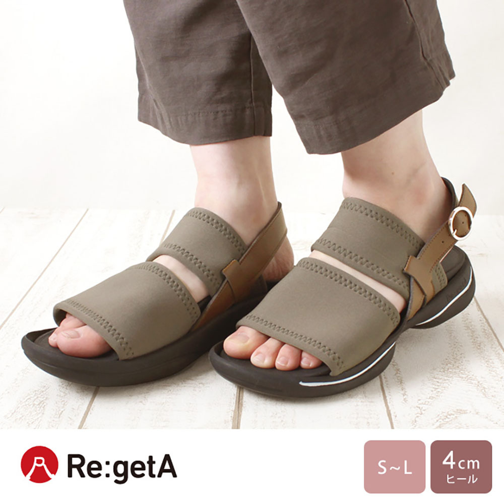 大阪樂步健康鞋 Re:getA輕量運動風後帶涼鞋RE3093(GRY-灰色)