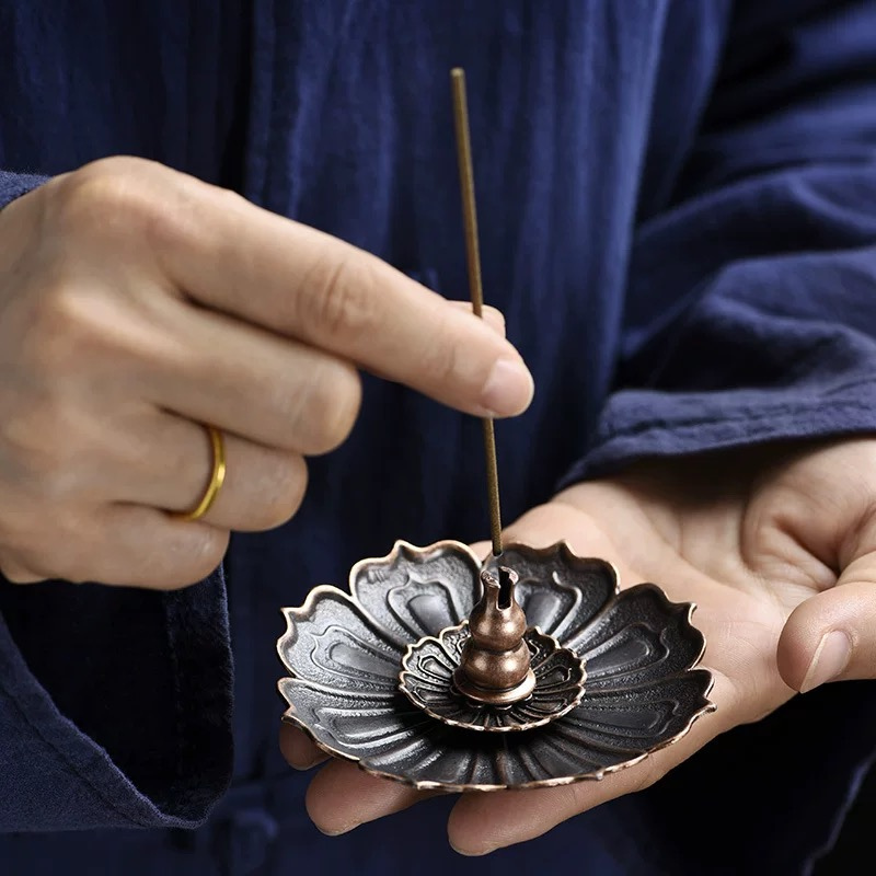 蓮花三寶線香座