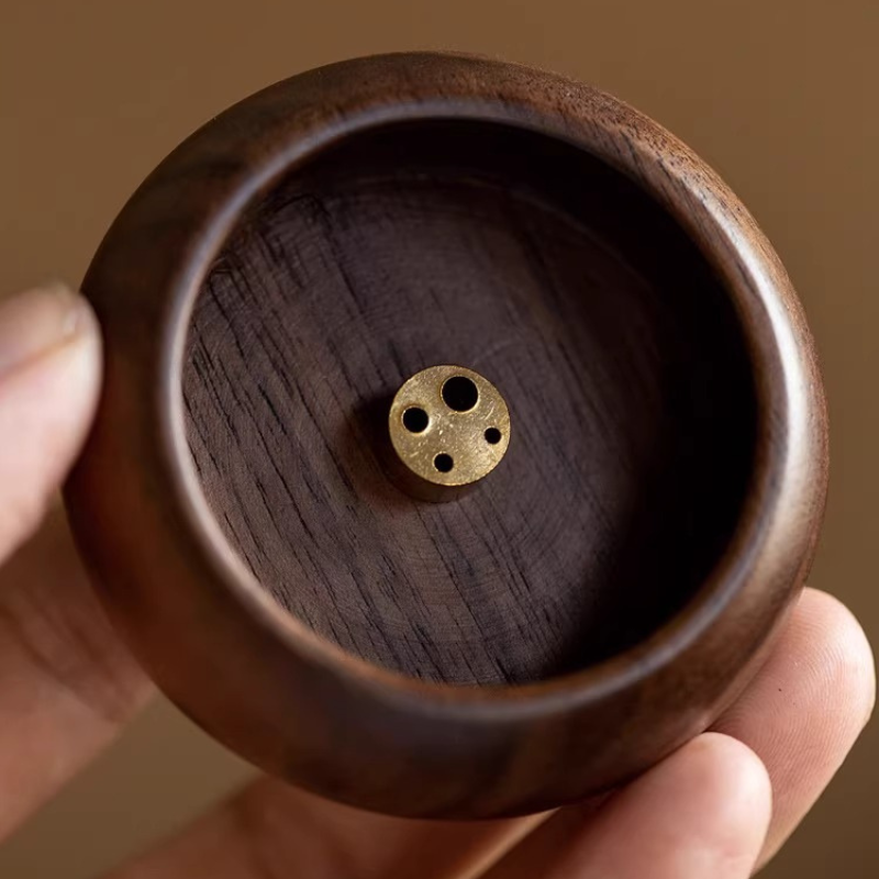 黑檀木迷你線香座