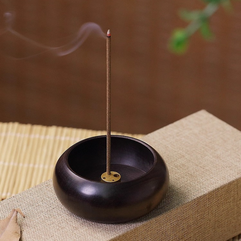 黑檀木迷你線香座