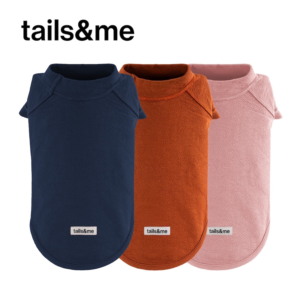 tails&me 尾巴與我｜經典寵物衣EH｜寵物紋理短袖上衣 (共三色 / XS-XXL)
