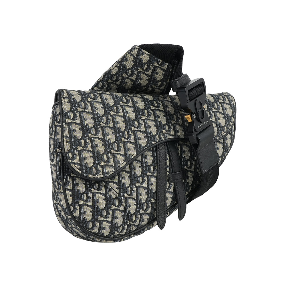 【CHRISTIAN DIOR】Saddle Oblique 斜背馬鞍包款(藍色)