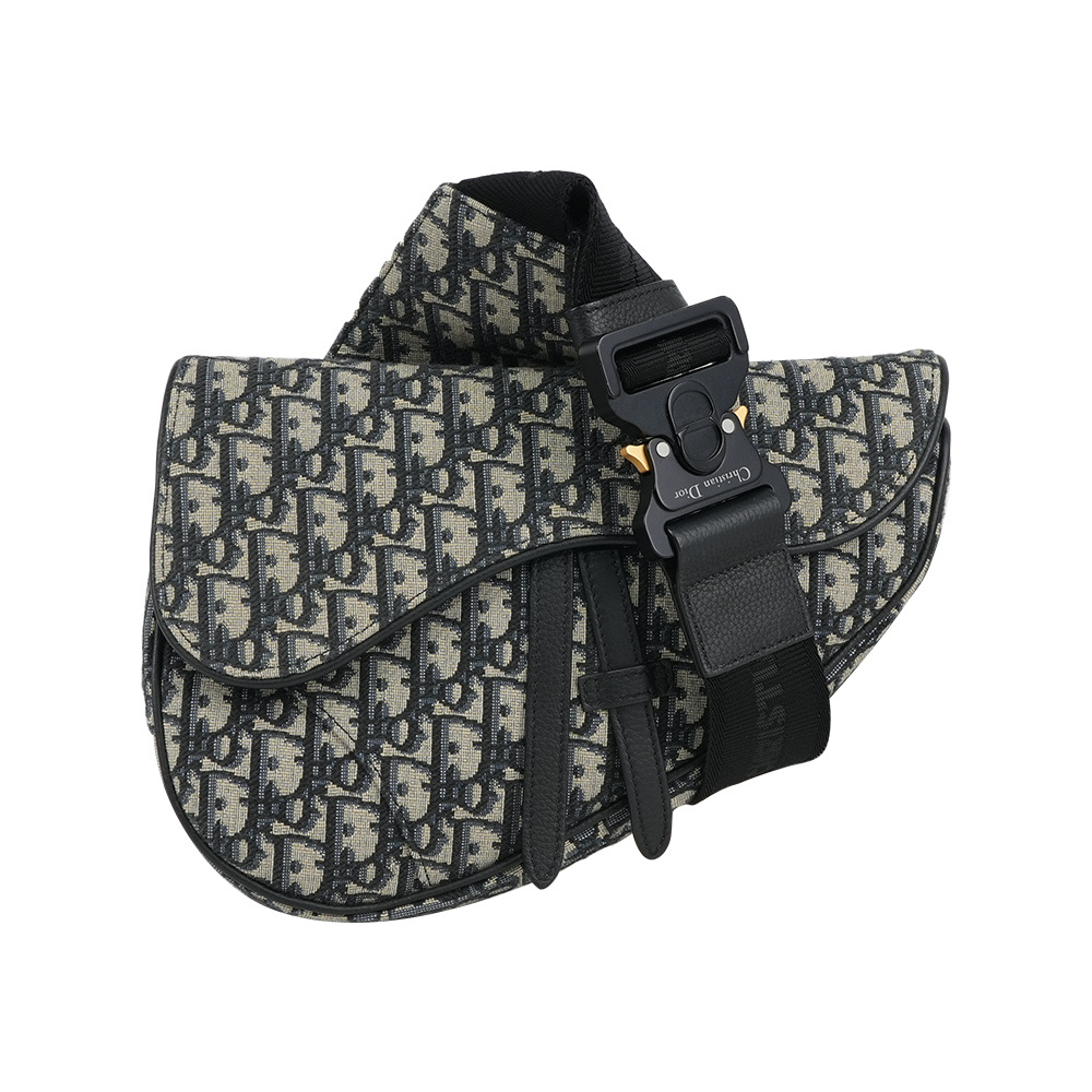 【CHRISTIAN DIOR】Saddle Oblique 斜背馬鞍包款(藍色)