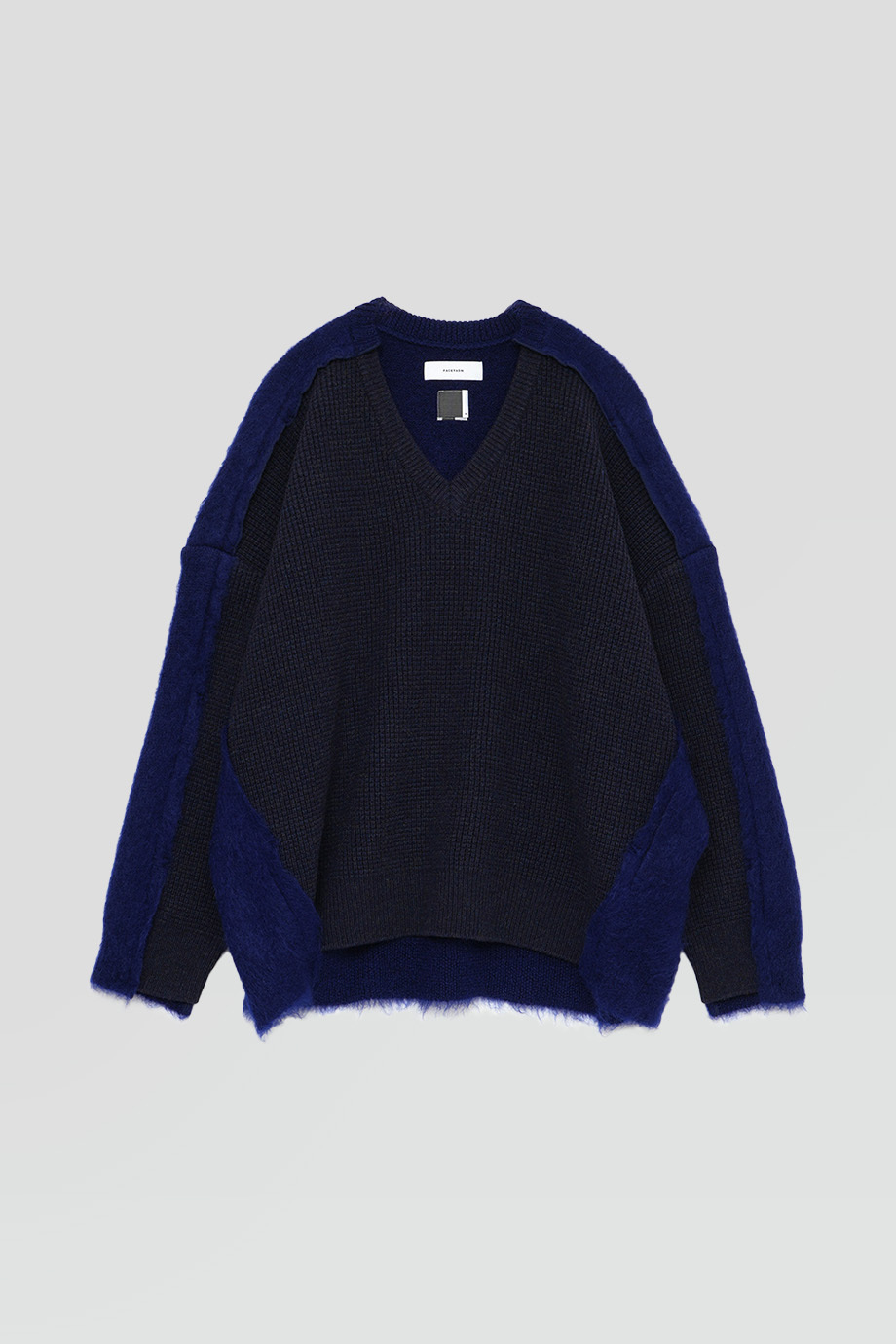 FACETASM｜TWO-TONE 雙色異材質拼接針織衫