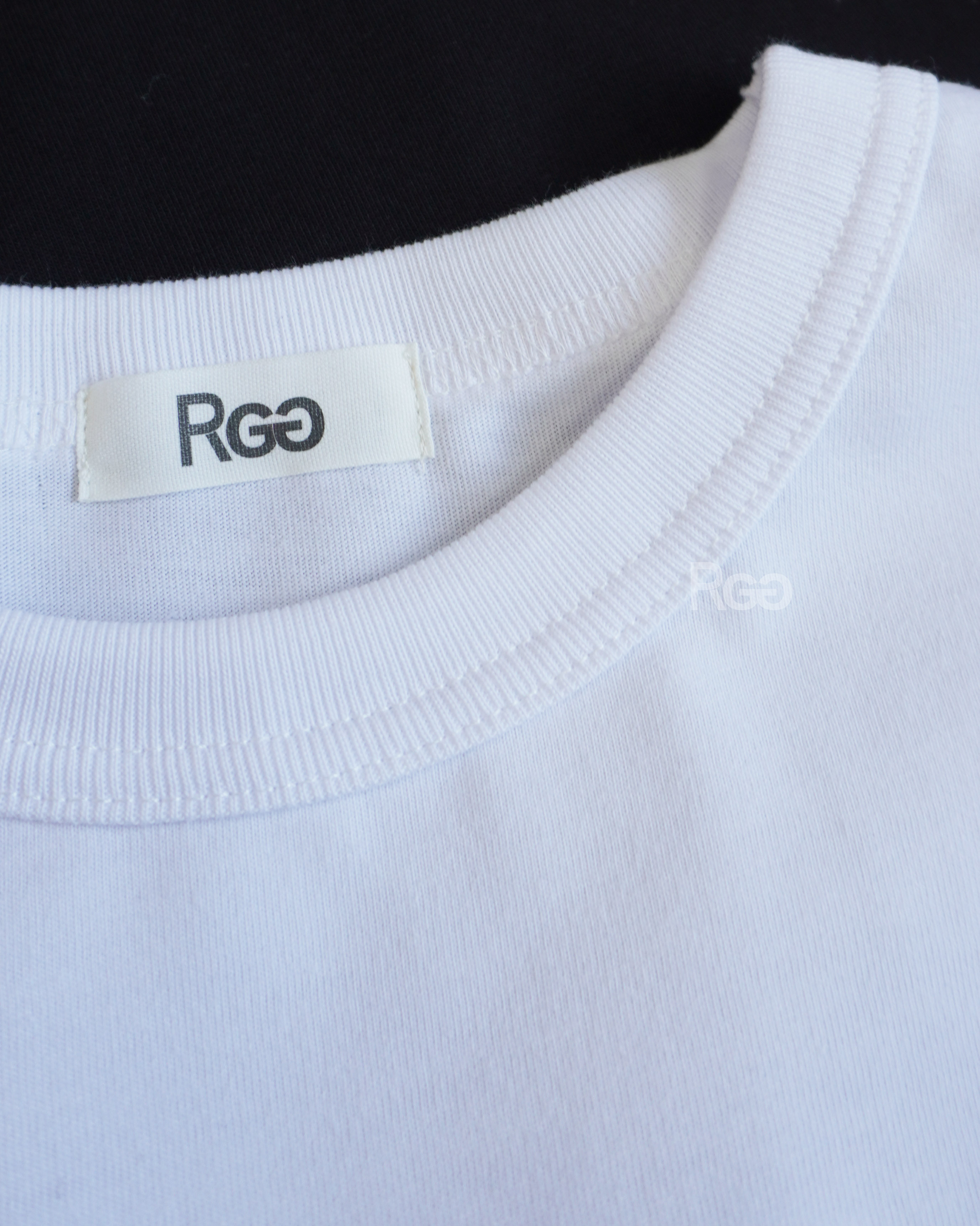 #25103 PIZZA DAY 印花短T 領口細節照