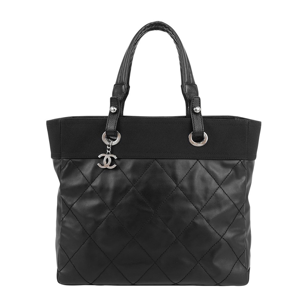 【CHANEL】Paris-Biarritz 比亞里茲肩背包/托特包(黑色)