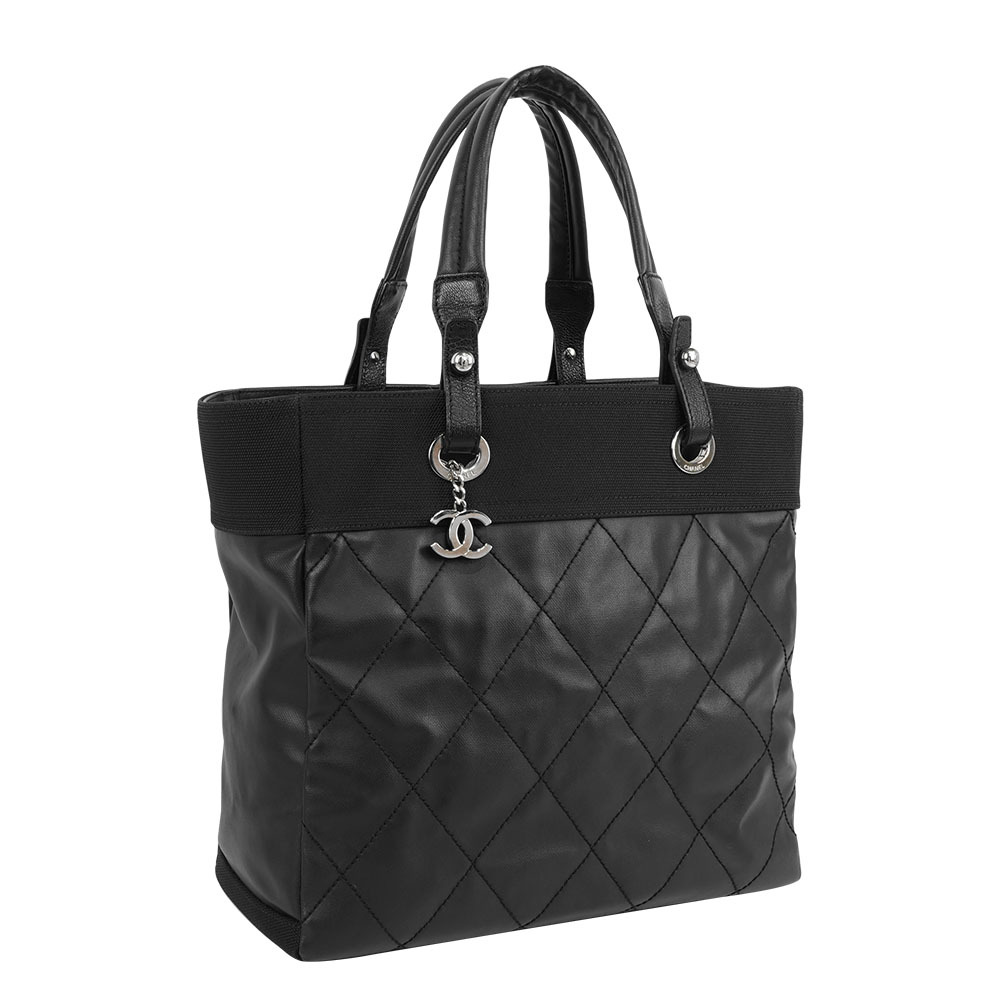 【CHANEL】Paris-Biarritz 比亞里茲肩背包/托特包(黑色)