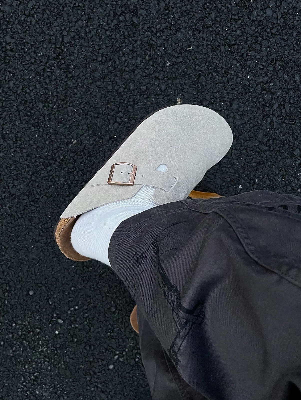 JEEP 吉普 勃肯鞋 拖鞋 涼鞋 麂皮 微厚底 軟木塞 男女款 卡其色 白灰色/預購