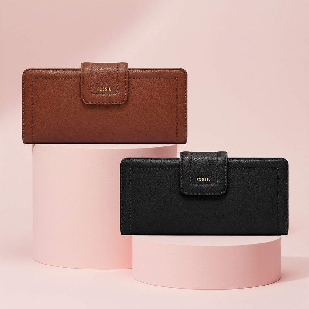 Madison 真皮釦式長夾 (多色可選)