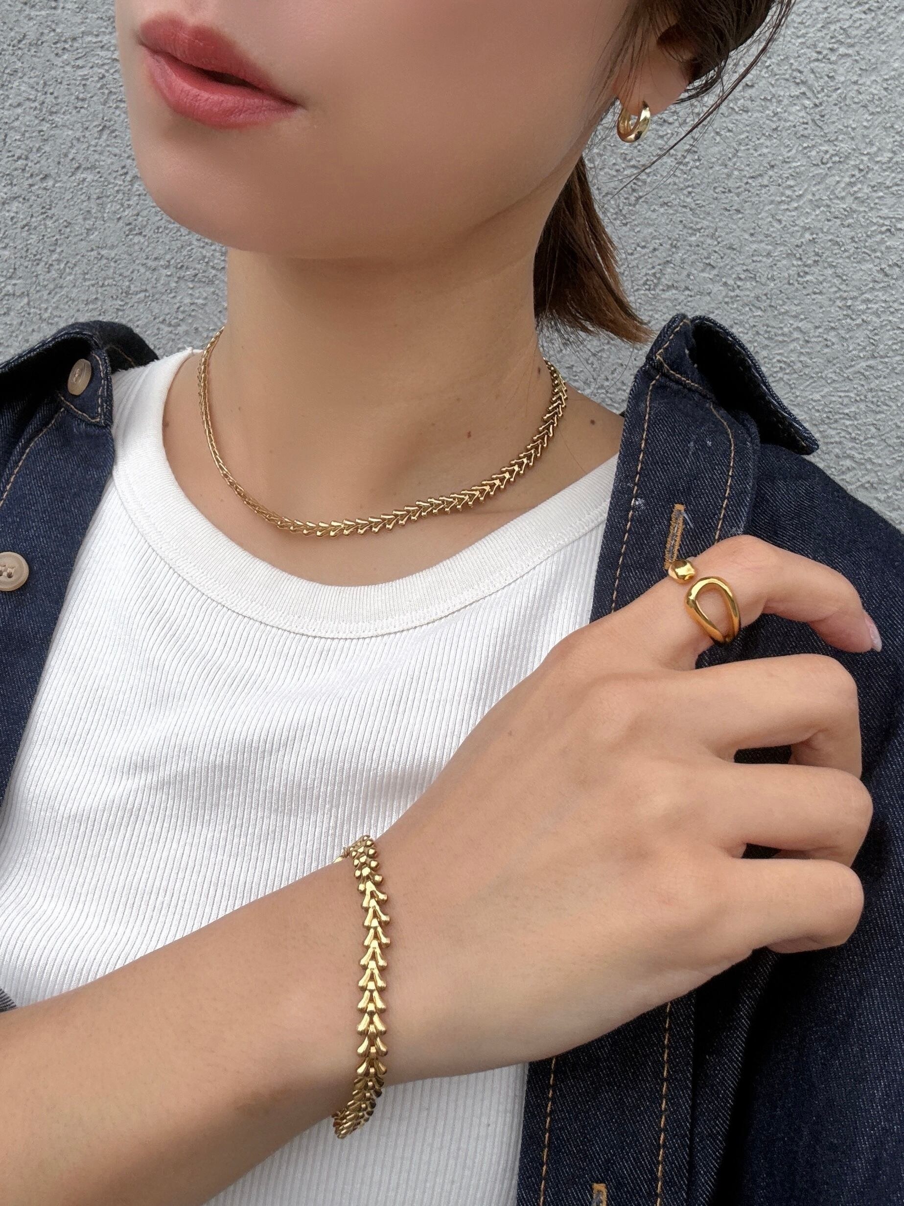 leaf chain necklace