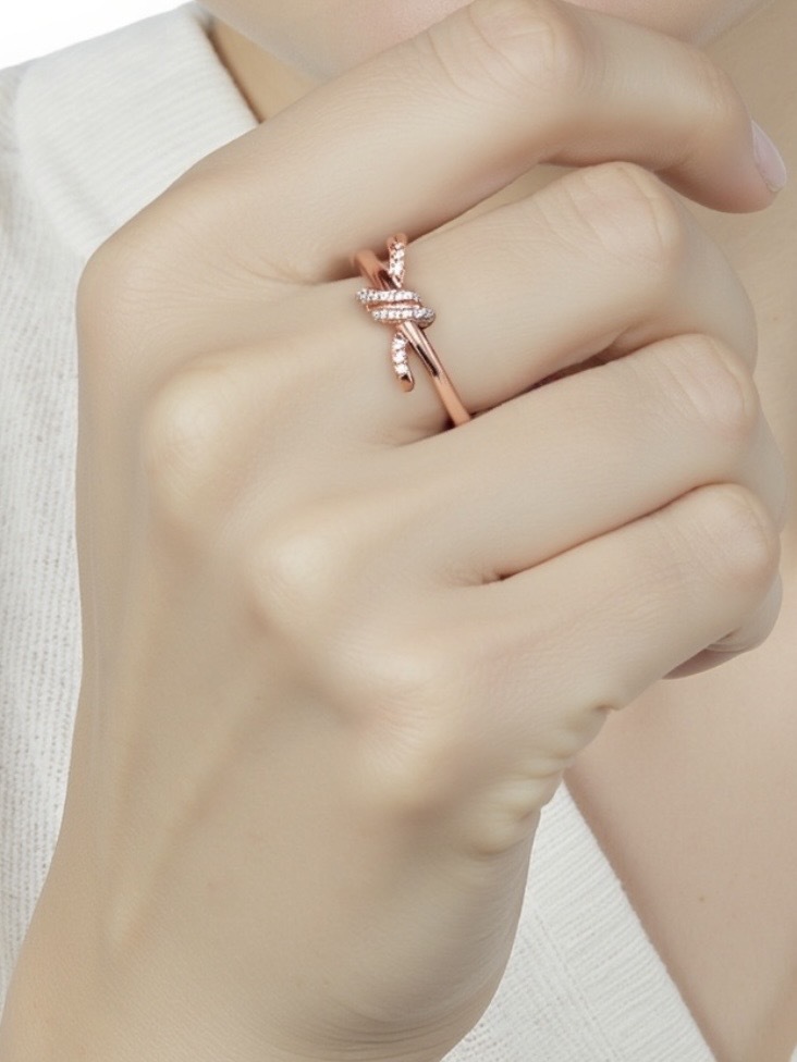 TIFFANY & CO. Knot系列 18K玫瑰金 戒指