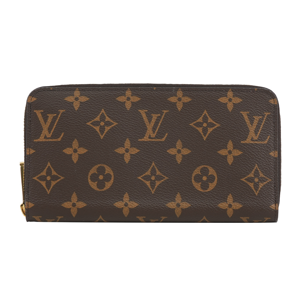 【Louis Vuitton】Monogram ㄇ型拉鍊長夾(內裡紫紅)