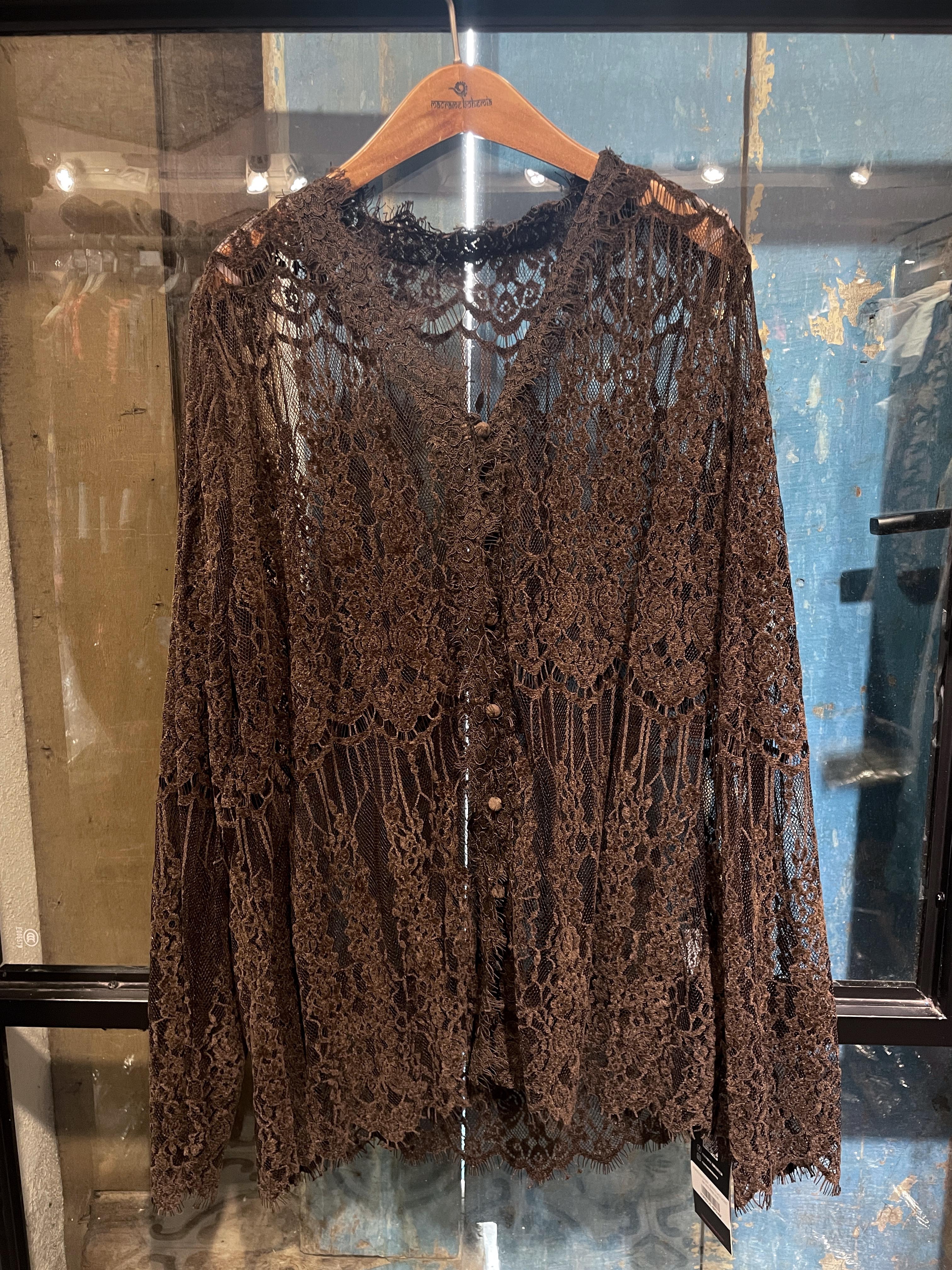 [訂貨] *需約3星期到貨* Macrame Lace 外套 KOR0216 - 芥末黃 F115A / 白色 F116A / 黑色 F117A / 啡色 F118A (1009live)