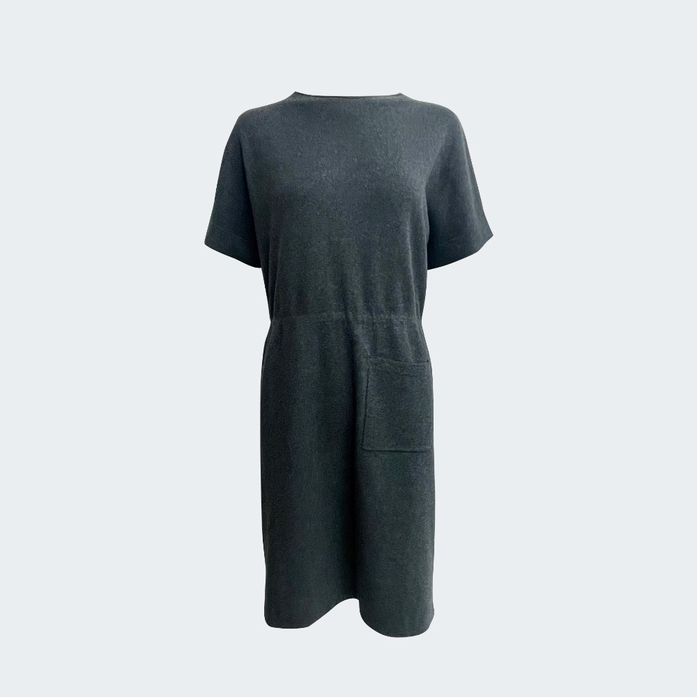 純棉針織綁帶連身洋裝