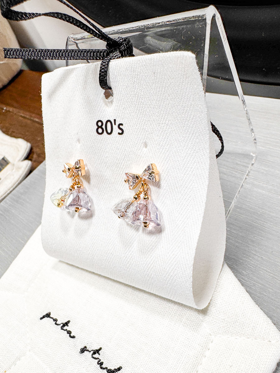 【SALE SALE SALE🔥】 蝴蝶結 bell bell 耳環 "925純銀耳針" 【不設退換】