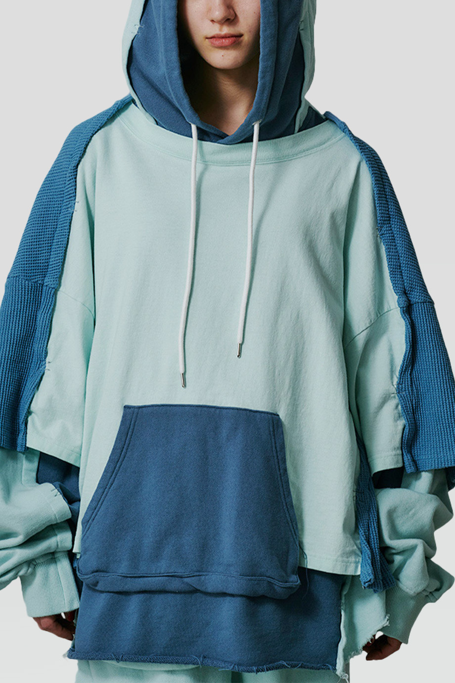 FACETASM｜LAYERED 撞色層疊拼接連帽衛衣