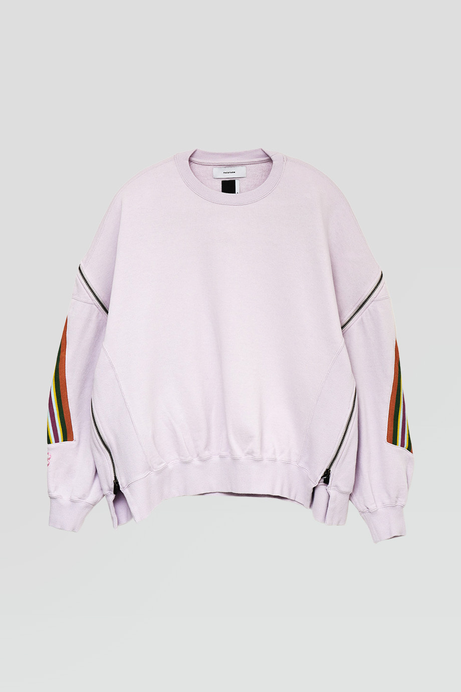 FACETASM｜ZIPPER 圓領條紋織帶拉鍊衛衣