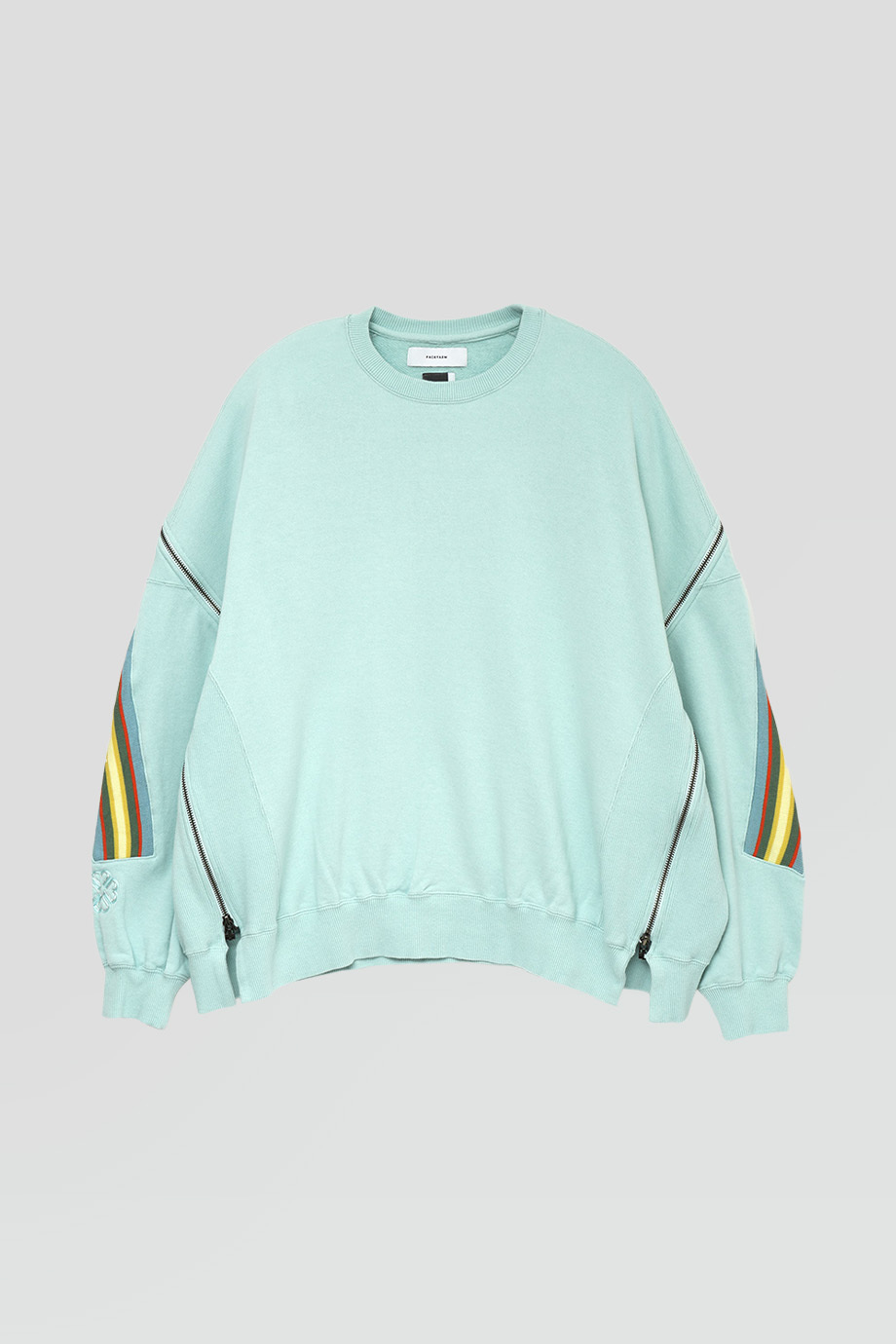 FACETASM｜ZIPPER 圓領條紋織帶拉鍊衛衣