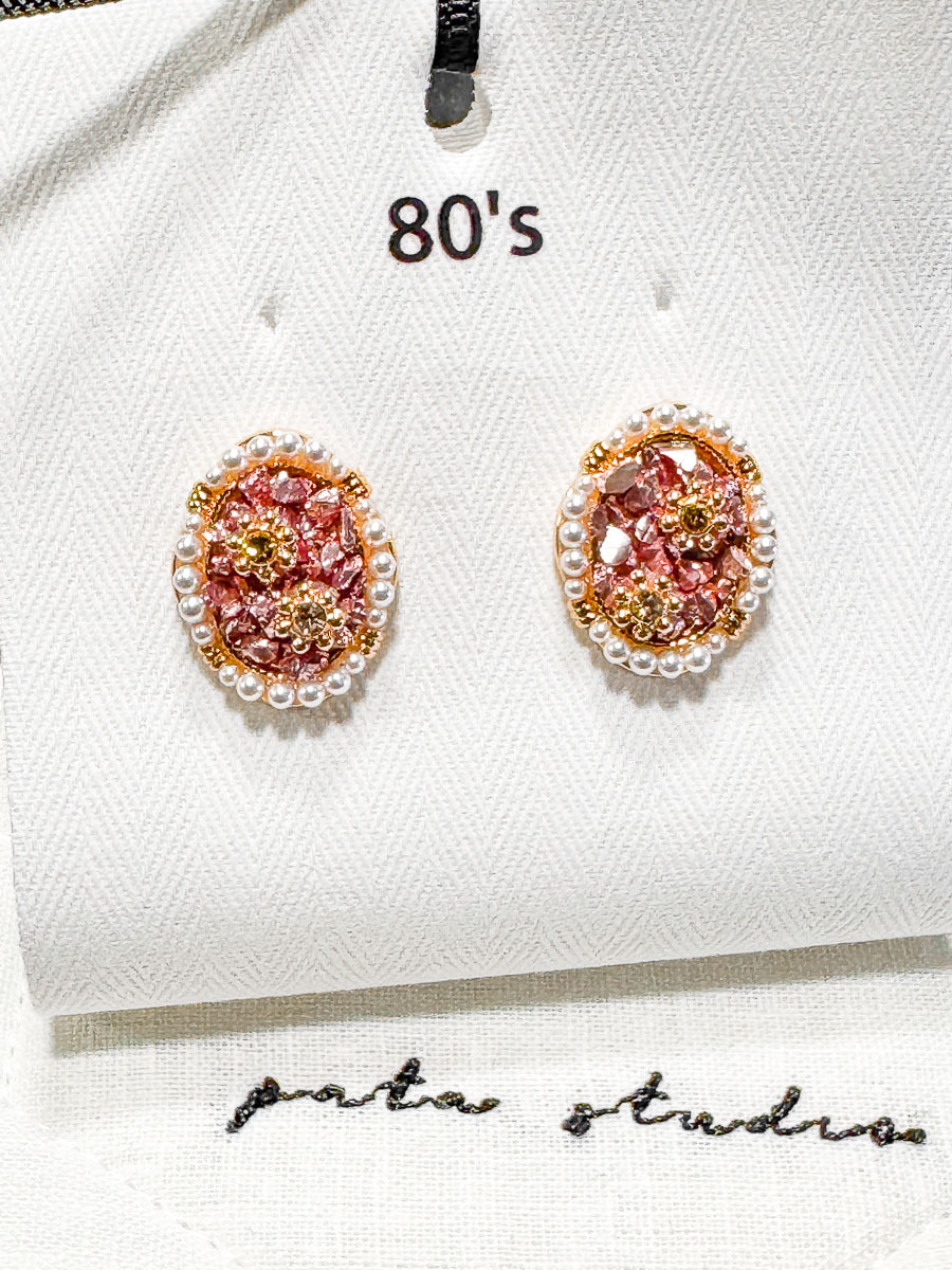 【SALE SALE SALE🔥】 韓國手工 天然石復古感  耳環 "925純銀耳針" 【不設退換】