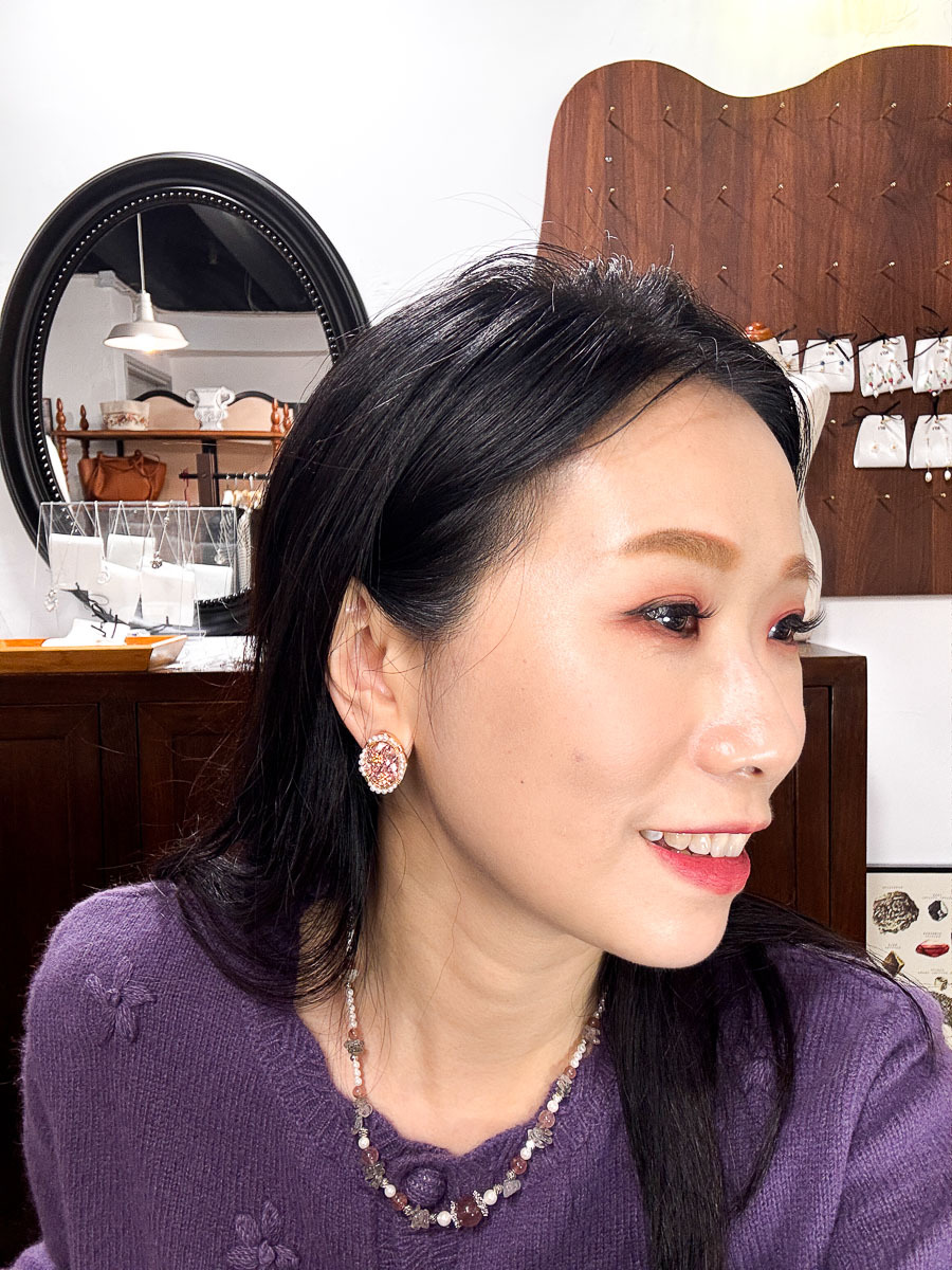 【SALE SALE SALE🔥】 韓國手工 天然石復古感  耳環 "925純銀耳針" 【不設退換】