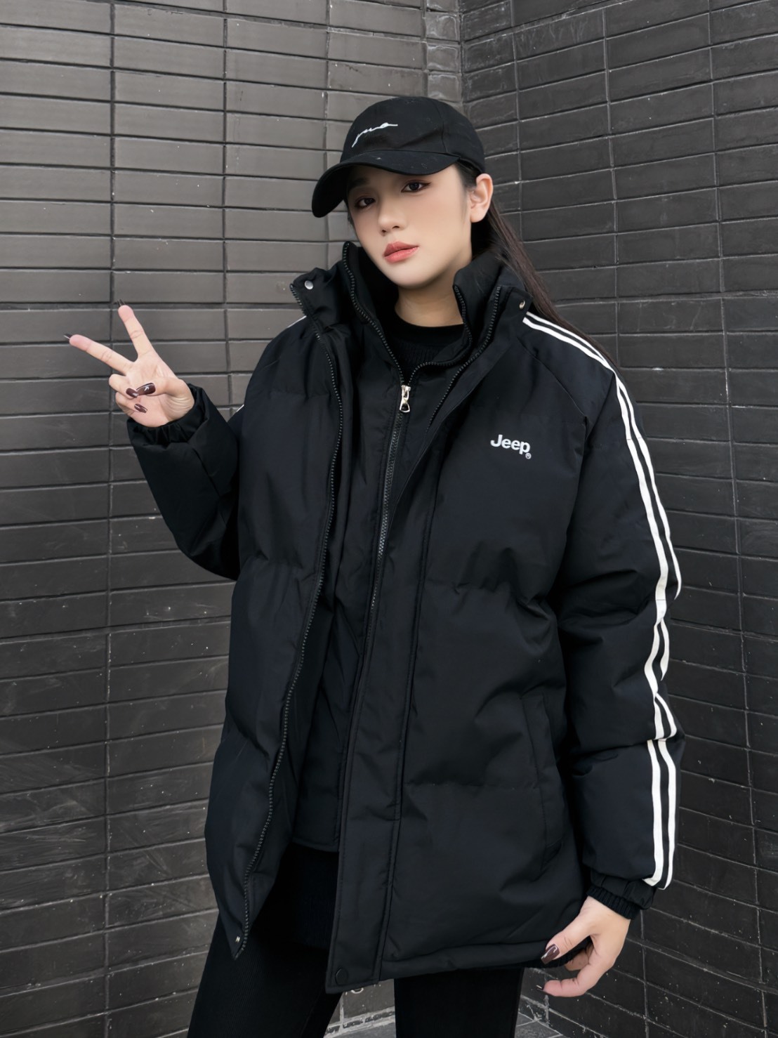 JEEP 假兩件式 麵包外套