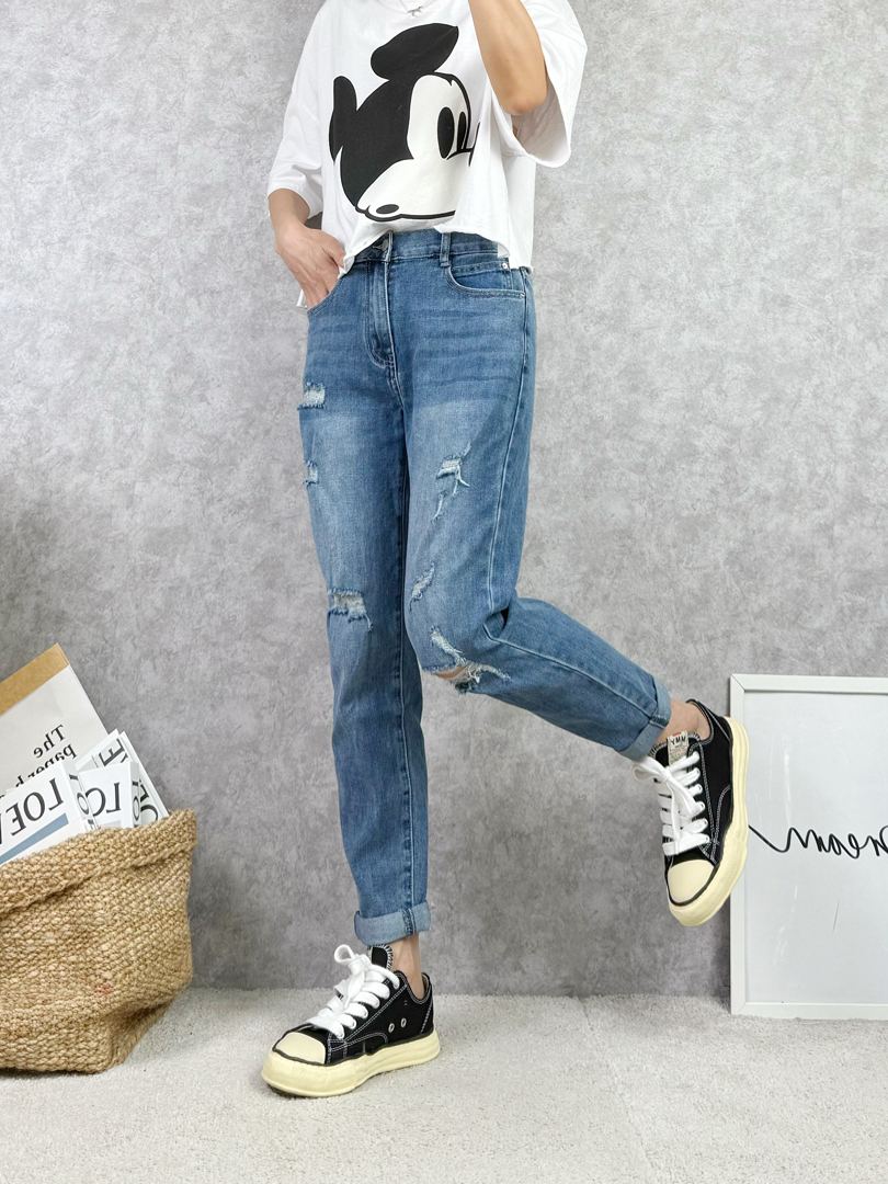 隨性又有個性的率性抓破哈倫褲⚡️搶手貨⚡️