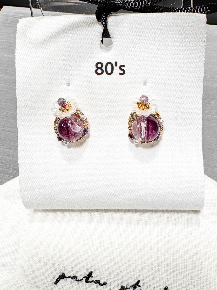 【SALE SALE SALE🔥】 韓國手工 天然石 閃石 耳環 "925純銀耳針" 【不設退換】