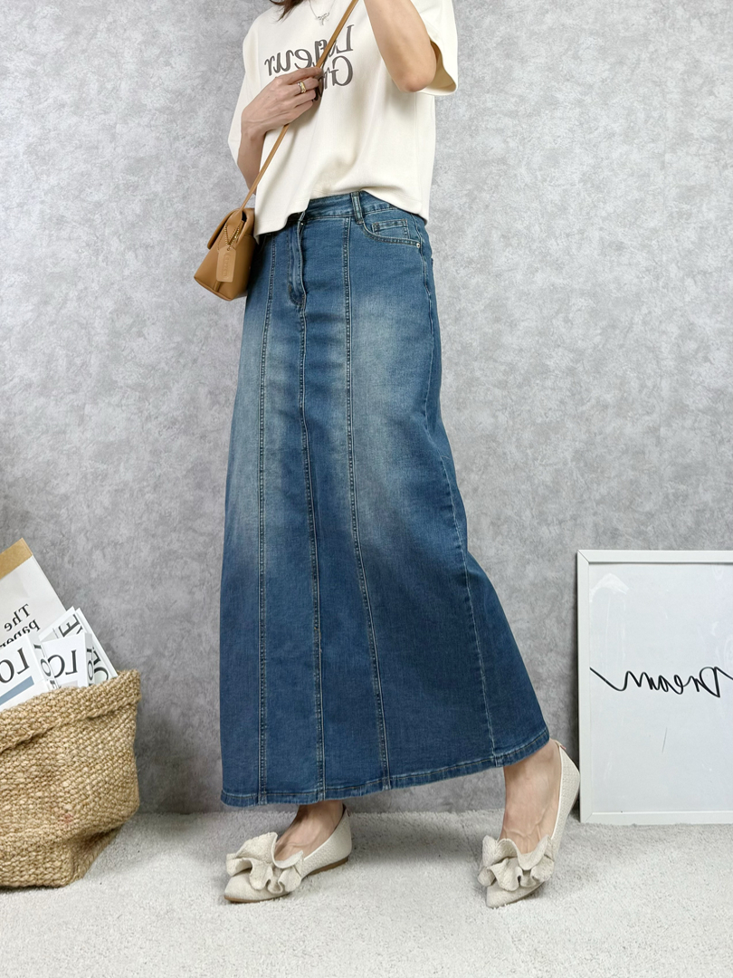 氣質與率性兼具的丹寧神裙