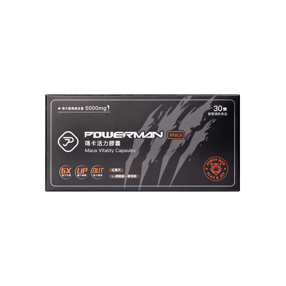 台灣 PLAY&JOY POWERMAN 瑪卡男性保健膠囊