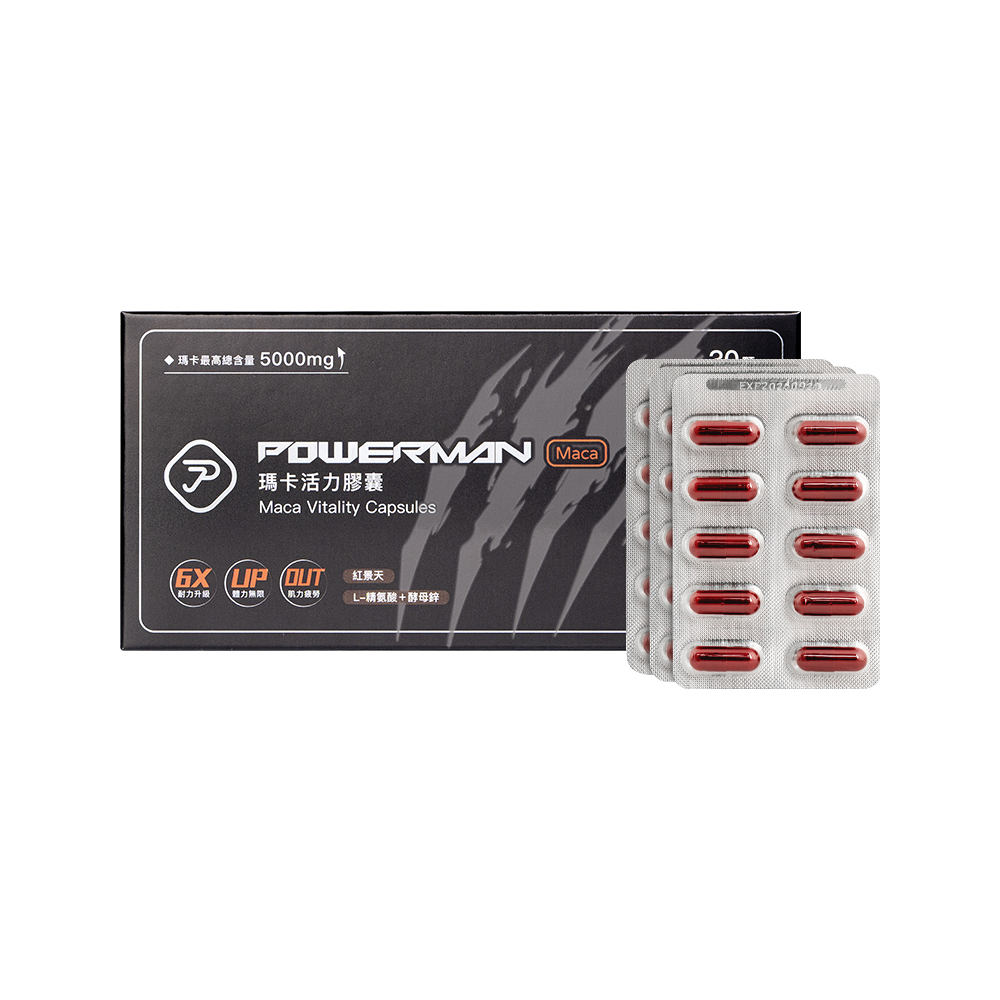 台灣 PLAY&JOY POWERMAN 瑪卡男性保健膠囊