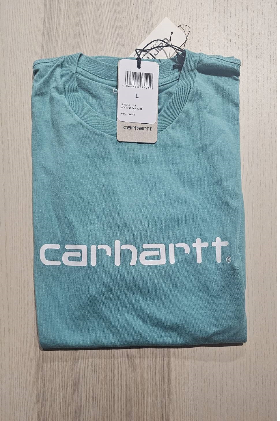 💚 CARHARTT 蒂芬妮綠 LOGO 短袖 Tee｜零碼出清 L號 💚