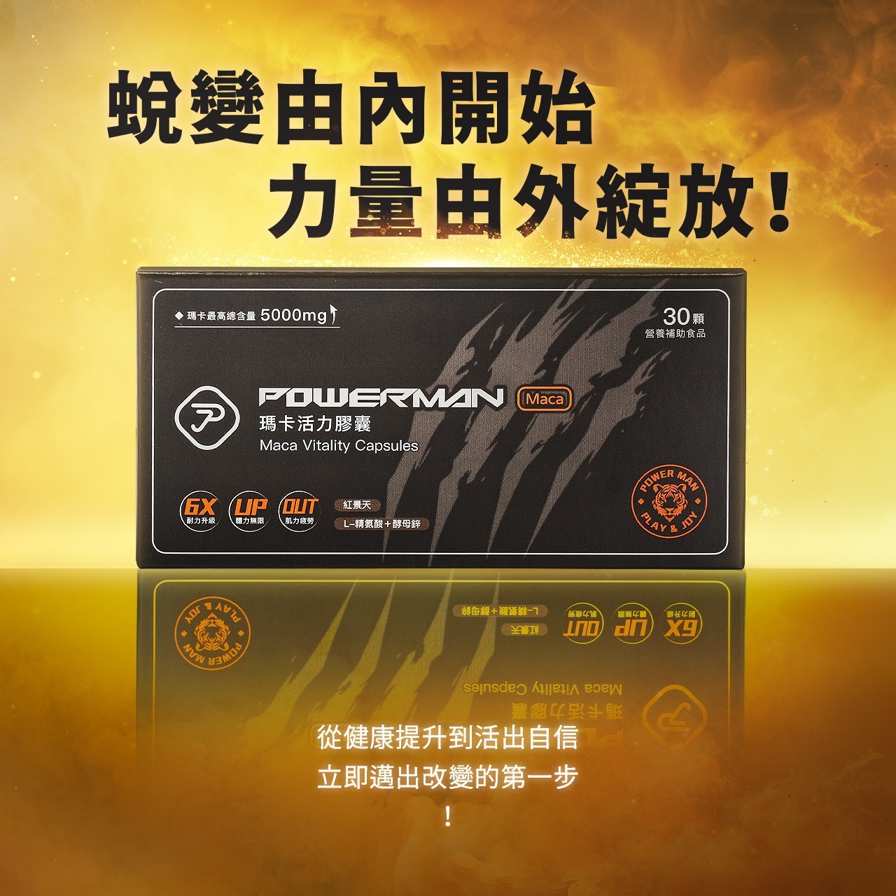 PLAY&JOY POWERMAN 瑪卡男性保健膠囊,PLAY&JOY,PLAY&JOY 潤滑液,PLAY&JOY 瑪卡,瑪卡,馬卡,保健品