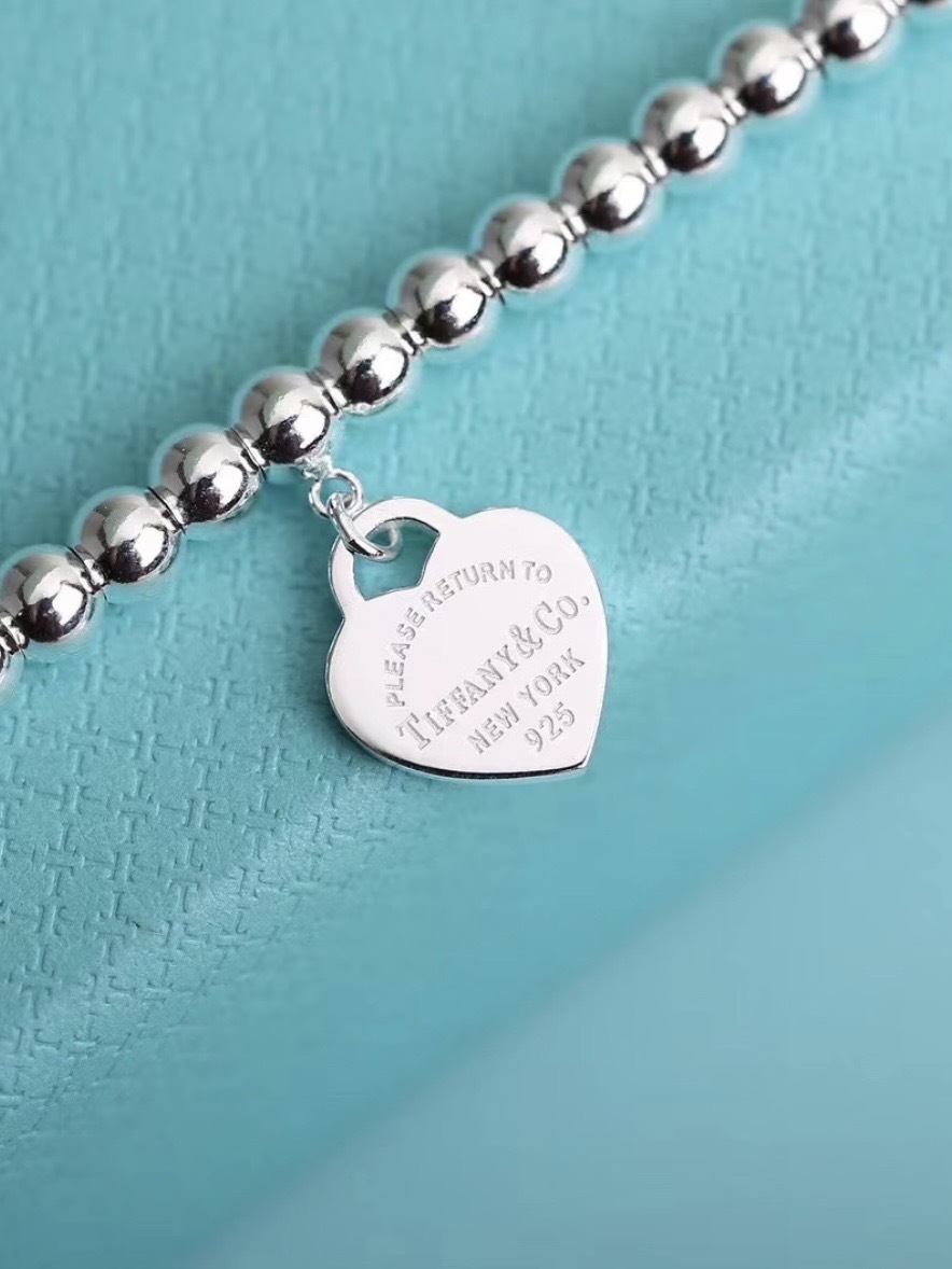 【四色選】TIFFANY & CO. Return to Tiffany系列 愛心裝飾 925銀 手鍊