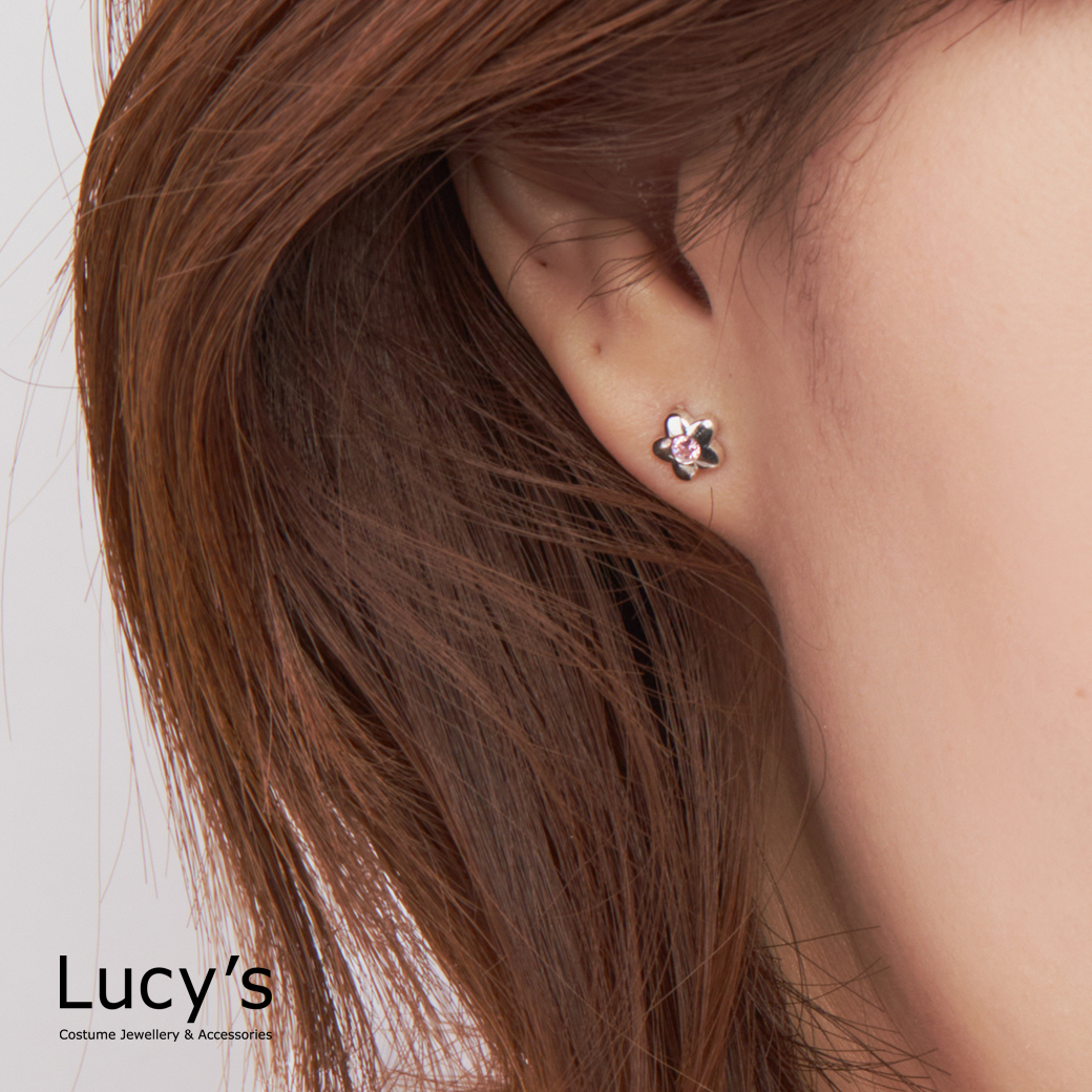 925純銀 小花 耳環 (124346)