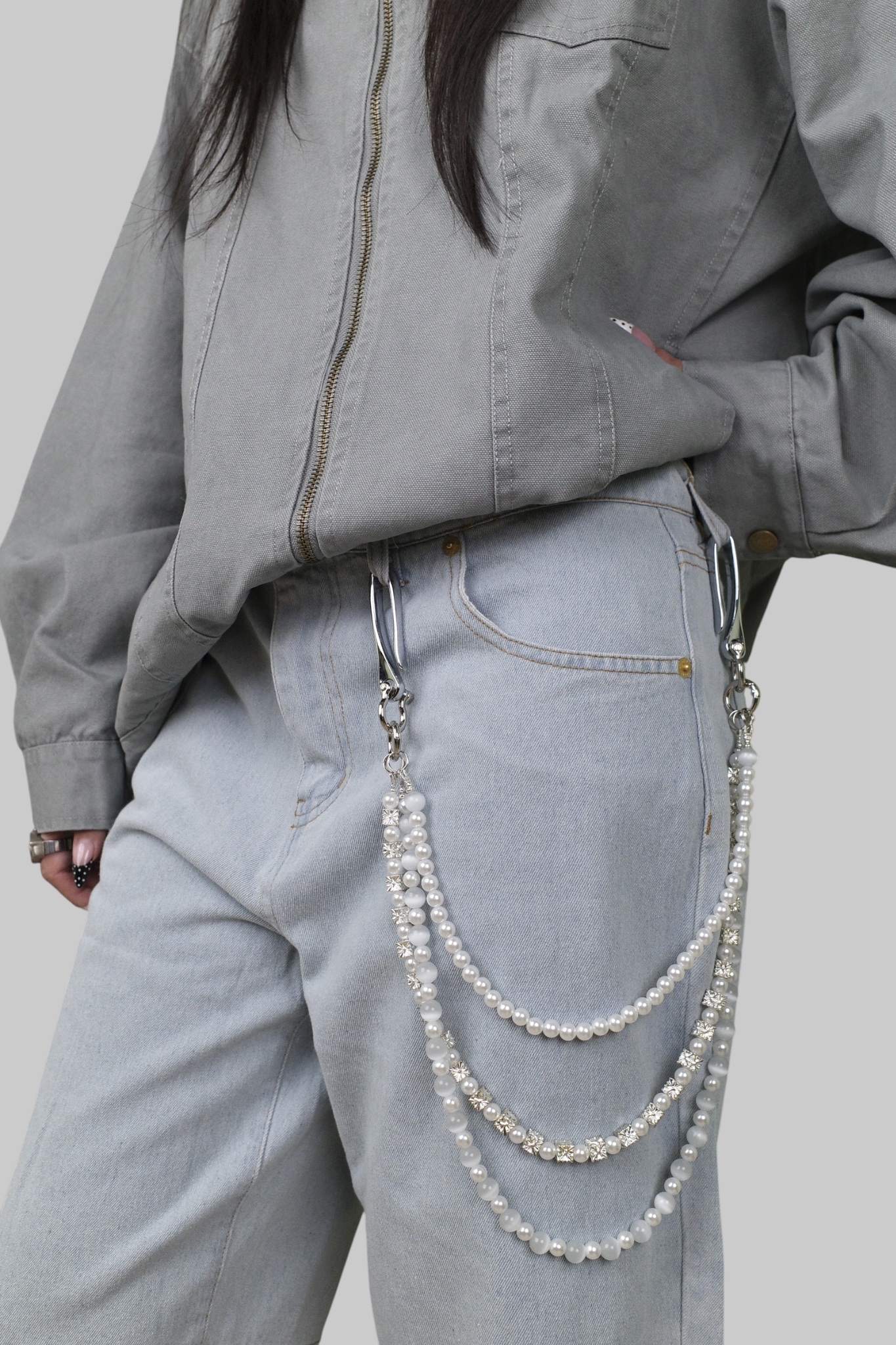 『Always_Good』珍珠 多層次 褲鏈