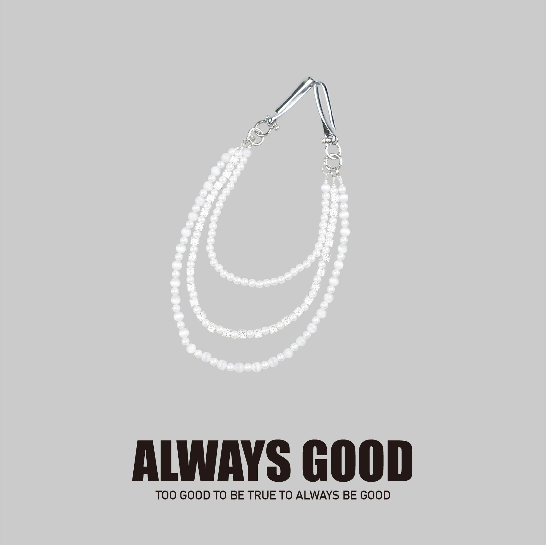 『Always_Good』珍珠 多層次 褲鏈