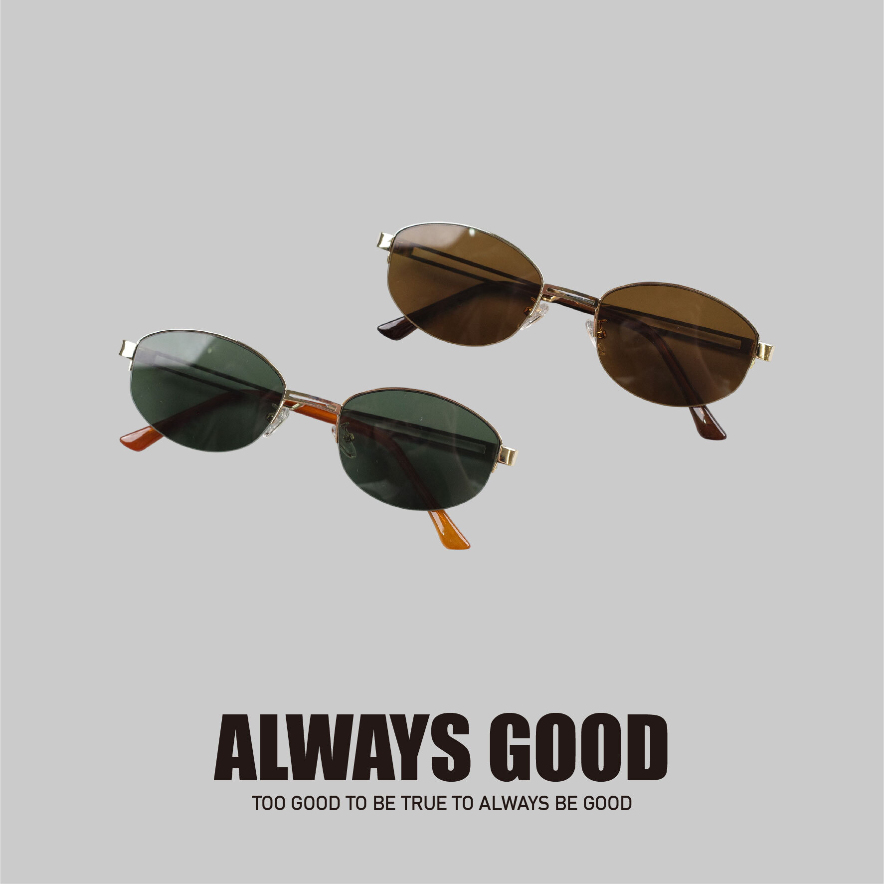 『Always_Good』復古 金屬框 墨鏡