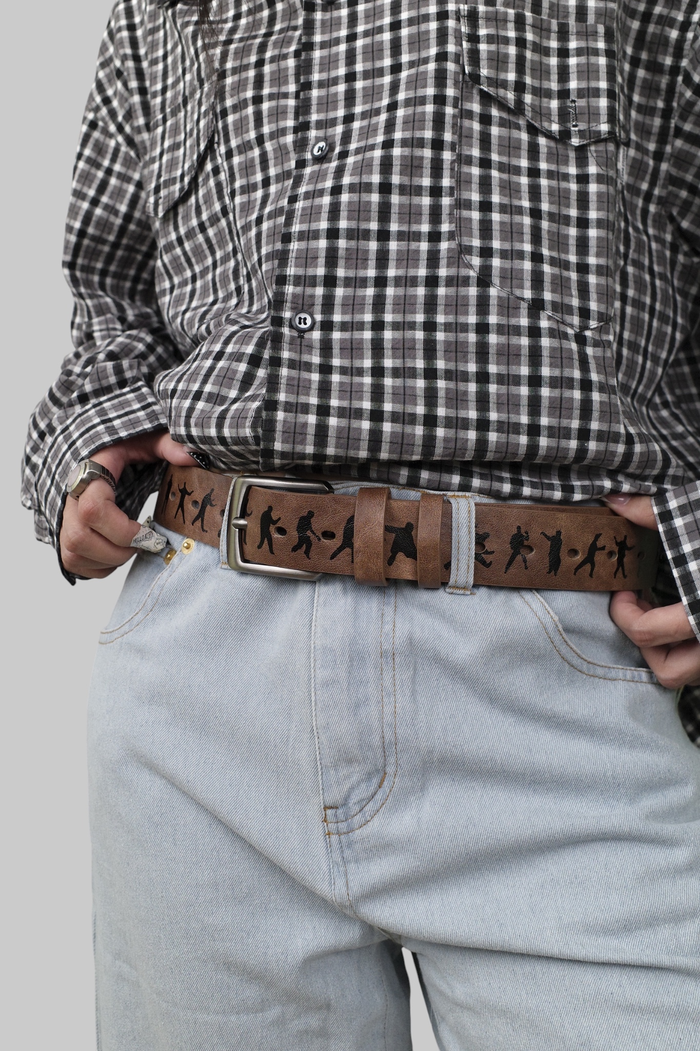 『Always_Good』太極姿勢 做舊 皮革 腰帶