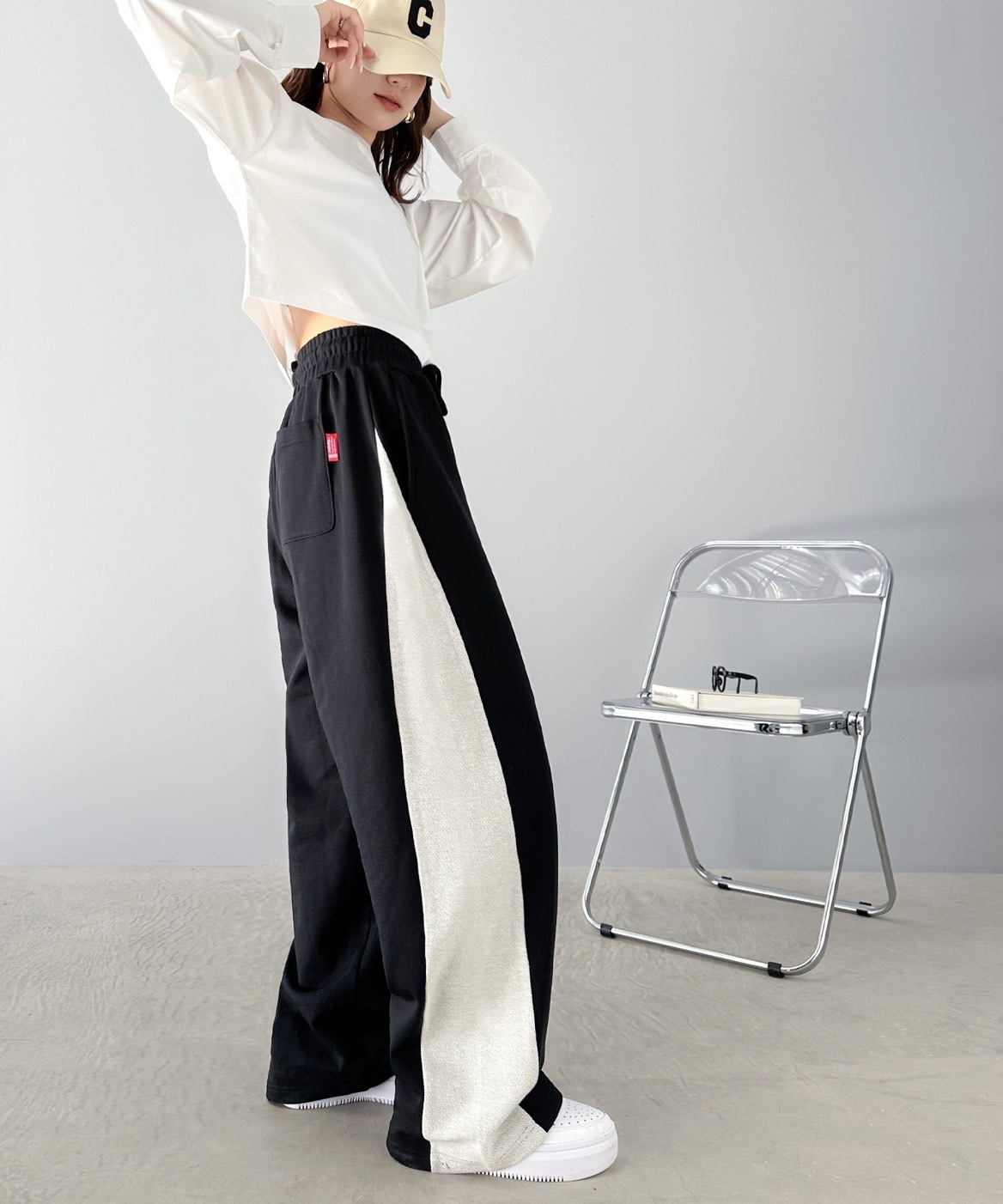 <超俗>日本 品牌 JAVA 寬鬆 側邊 拼接 棉褲 4色